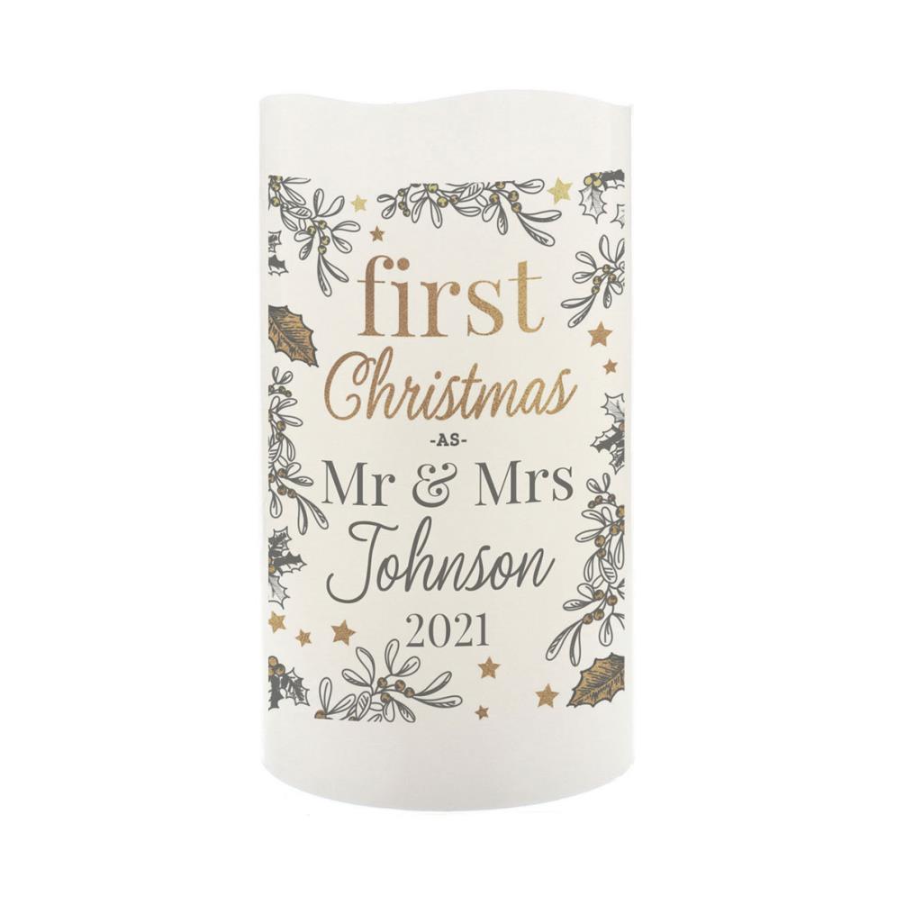 Personalised First Christmas LED Candle £13.49